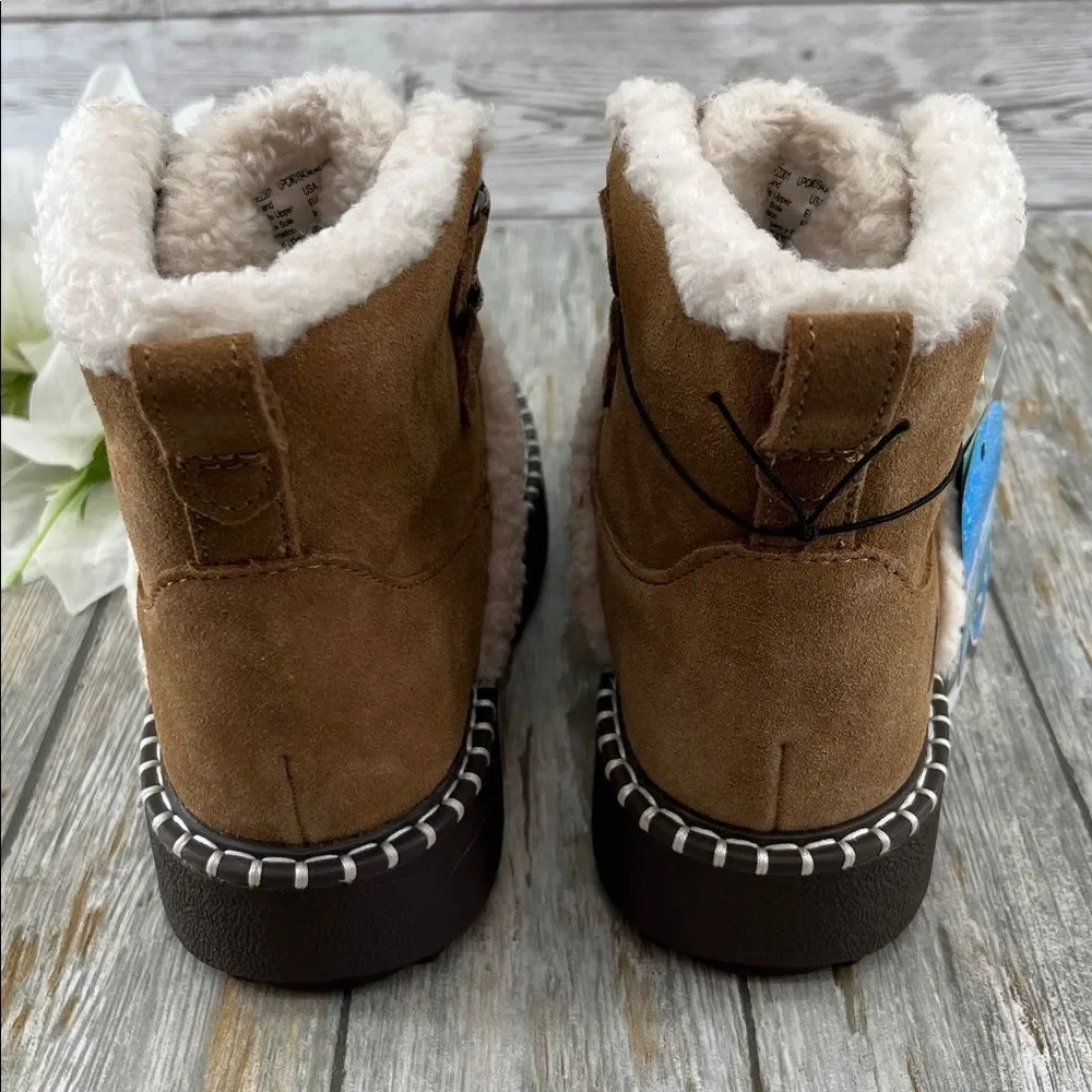 Little Girls Platform Winter Leather Boots Shoes Size 2